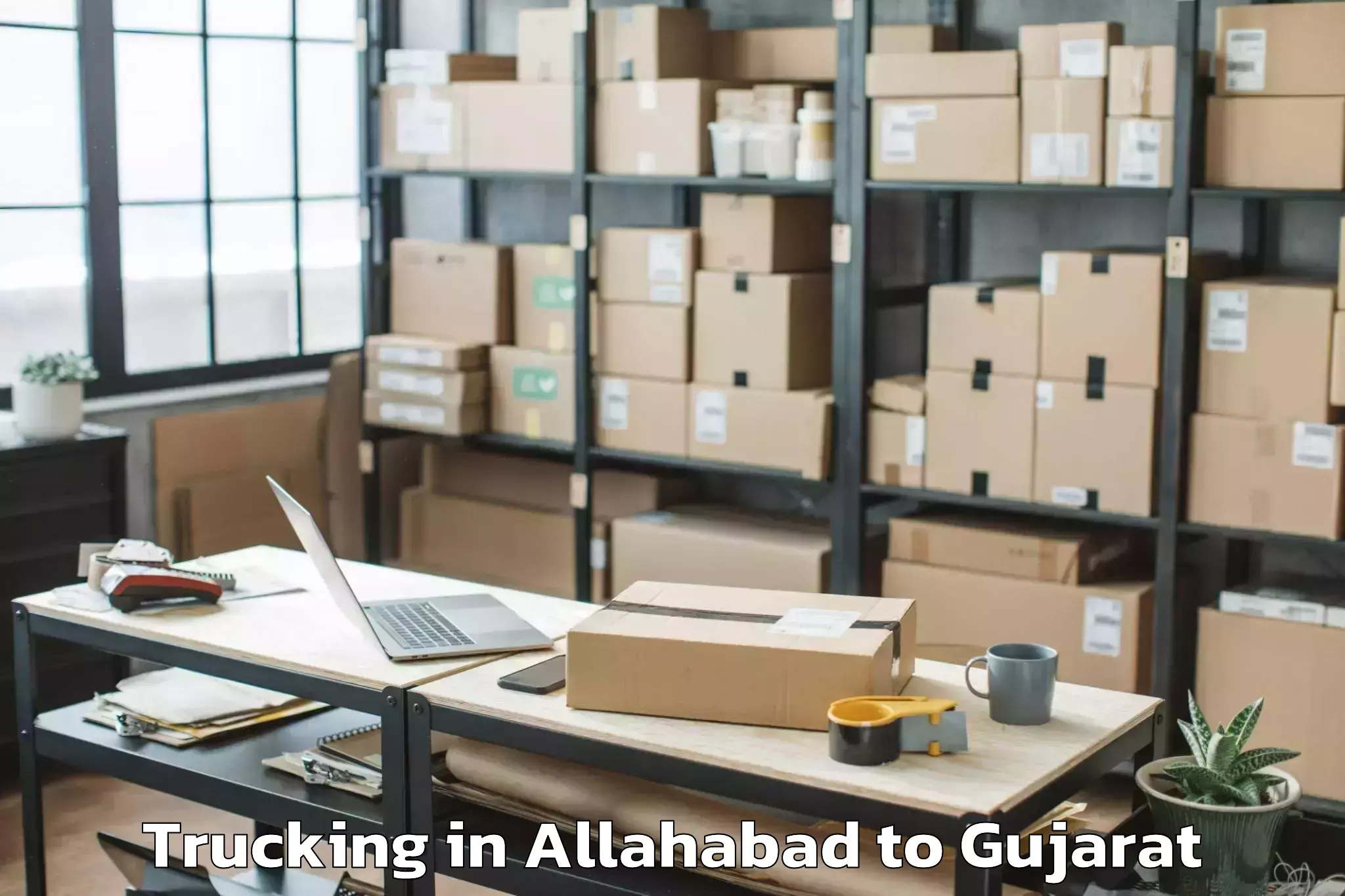 Easy Allahabad to Wankaner Trucking Booking